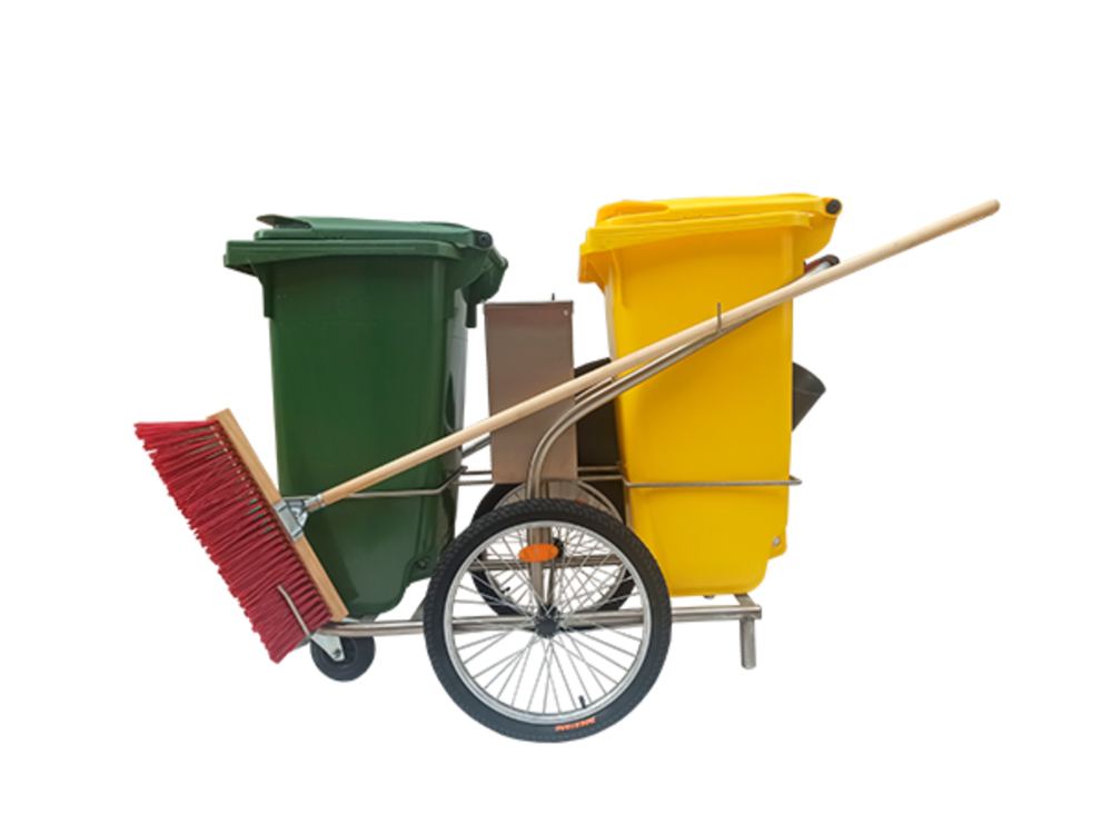 Carro barrendero de 2 contenedores