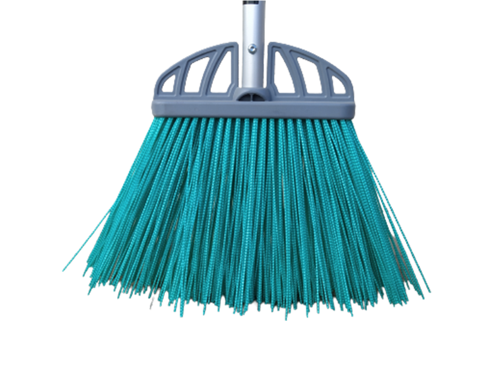 Escoba profesional verde con mango aluminio 135cm